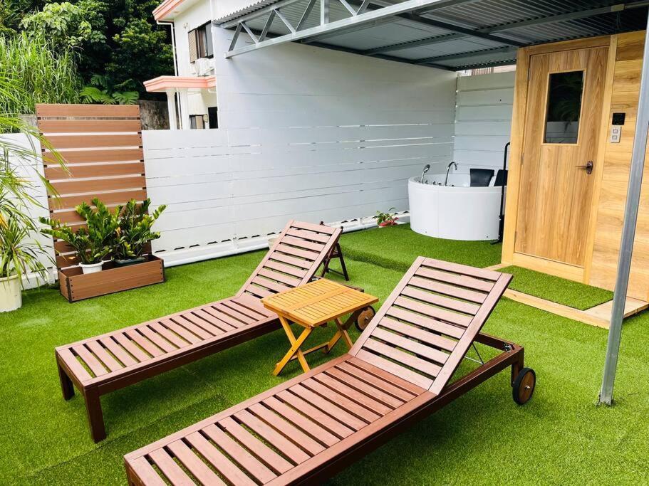 新規オープン サウナ Bbq ジャグジー付き 最大7名 無料駐車場4台 ビーチまで車で5分 Sky House Vila Uruma Exterior foto
